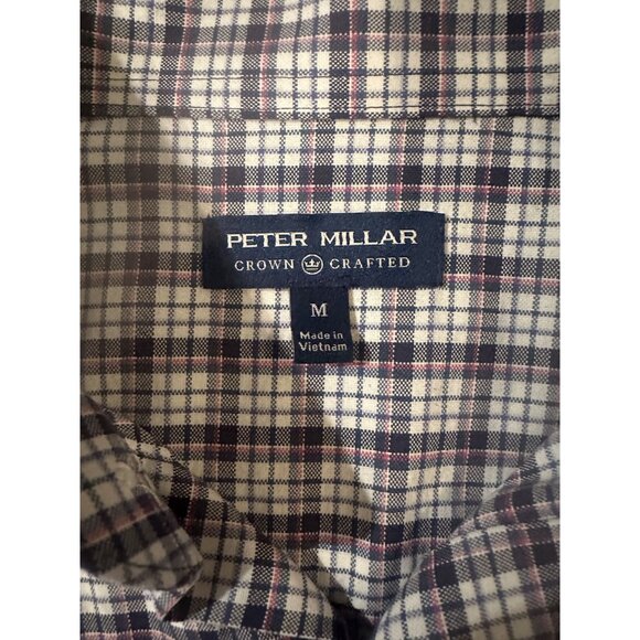 Peter Millar Crown Crafted Shirt Mens Size M Performance Sport Button Up Golf - Picture 2 of 5